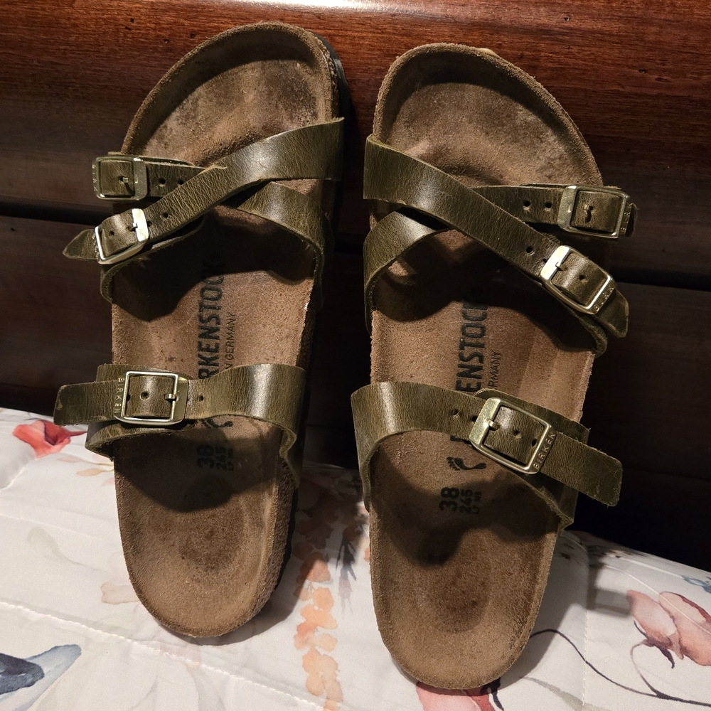 Birkenstock Womens Franca Olive Sandals